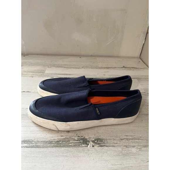 Polo Ralph Lauren navy blue canvas deck shoes size 12D - Picture 4 of 7